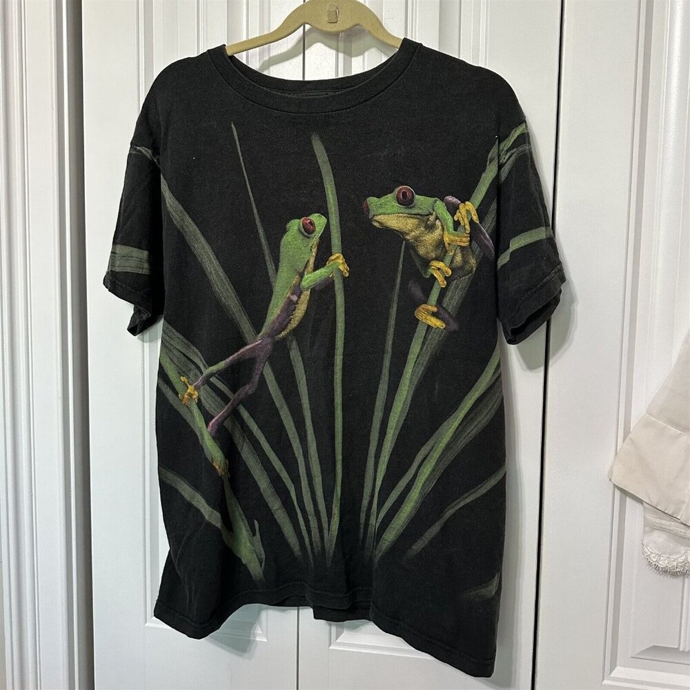 Radical Nature Frog Toad T Shirt Mens Medium Black Short Sleeve